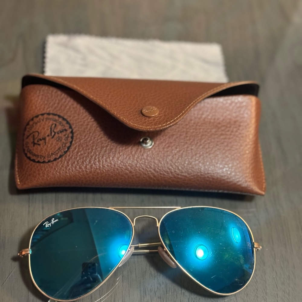 RayBan Blue Aviator Sunglasses
